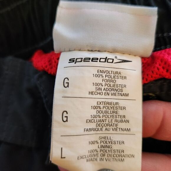 Speedo Mens Swim Trunks Elastric Waisy Pockets Mesh Lined Size Large - Picture 6 of 8